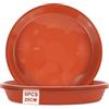 vsshe Sottovasi per Piante, 5 PCS Sottovaso Rotondo, Vassoio per vasi di Fiori in plastica, Sottobicchieri per Vasi di Fiori, Sottovasi Rotondi per Piante da Interno e Esterno - 20 cm/Rosso