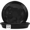 vsshe Sottovasi per Piante, 5 PCS Sottovaso Rotondo, Vassoio per vasi di Fiori in plastica, Sottobicchieri per Vasi di Fiori, Sottovasi Rotondi per Piante da Interno e Esterno - 30 cm/Nero