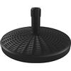 Bricozone Base Per Ombrellone Centrale Da Giardino Tonda Nero Riempibile Con 24 Kg Di Acqua o Sabbia Resistente Alle Intemperie Da Giardino Per Palo Centrale Terrazzo Balcone In Plastica Effetto Rattan 26 cm