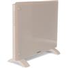 VONROC Termoconvettore Elettrico Smart 1000W - Pannello in Vetro con Display LED - Controllo WiFi tramite App Tuya Smart Life - Termostato 5-50°C - Timer - IP24 - Parete o Pavimento Beige