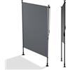 Juskys Tenda Verticale Barbados 120x310 cm - Tenda a pinza estensibile, protezione solare e visiva, resistente alle intemperie e ai raggi UV, idrorepellente - Grigio