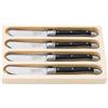 Laguiole Style de Vie Coltello da Burro Premium Line, 4 Pezzi, nero