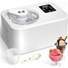 Acmeenjoy Gelatiera con Compressore 1,2L, Autorefrigerante Macchine Gelato