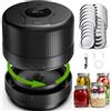 Wothfav Macchina Sottovuoto per Barattoli Vetro, Mason Jar Vacuum Sealer Elettrico, Apertura Standard e Larga, Sigillatore Sottovuoto per Conservazione e Fermentazione Alimentare-New Nero