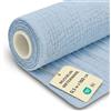 Amazinggirl Mussola di Cotone al Metro Tessuto Leggero 0,5 M x 160 cm - Stoffa Morbida Traspirante per Cucire Copertina Runner Tavolo Abito Estivo Accessori Bimbi Oeko Tex Azurro Chiaro