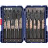 WORKPRO Set di 8 punte per legno piatte per legno, asta esagonale a cambio rapido da 6,35 mm, 12 mm/16 mm/18 mm/20 mm/22 mm/25 mm/28 mm/32 mm, custodia per riporre oggetti