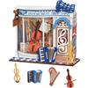 Rolife Miniature Casa Melody Instrument Shop, 63 pezzi Kit Casa in Miniatura DIY, Modellismo da Costruire Adulti Casa delle Bambole in Legno Puzzle 3D Nessun collante necessario