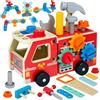 VingaHouse Montessori - Valigetta degli attrezzi per bambini, giocattolo in legno, giocattolo per bambini a partire da 2, 3, 4, 5 anni, giocattolo in legno, regalo per ragazzi e ragazze di 2, 3, 4 anni