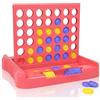 Pup Go 4 in Linea, Gioco da Tavolo Classico per Famiglie, Gioco di Strategia Educativo Società per Bambini e Adulti da 3+, Portatile da Viaggio per 2 Giocatori, Pieghevole con 6 Pedine Rosa