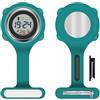 Vicloon Orologio da Infermiere, Orologio per Infermieri in Silicone con Spilla, Infermieri Fob Medical Watch Quandrante Rotondo, Orologi da Tasca per Medici e Paramedico (Verde scuro)