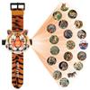 Vicloon Orologio Bambini Giocattolo Con Proiettore - 20 Modelli di Proiezione per Ragazzi e Ragazze - Regali di Natale (Tigre)