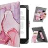 HoYiXi Custodia Universale for 6.8'' / 7" Kindle Paperwhite 2024-2012 Compatibile Kobo Clara HD/Kobo Clara 2E /PocketBook/Tolino/Sony eReader Cover Case Bracket standing function,Dali rosa