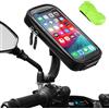 ENONEO ENOENO Supporto Moto Smartphone Impermeabile 360 Gradi Supporto Cellulare Moto con Copertura per Pioggia Porta Cellulare Moto Retrovisore Specchio Fino a 6,7