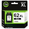 INKYEAH Cartuccia 62XL Nero - 750+ Pagine, Sostituzione per Cartucce HP 62 Nero, Inchiostro Stampante 62 XL Compatibili con OfficeJet 200 250 5742 5740 Envy 7640 5540 5640 5544 5646 5548 5545 5547