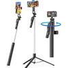 ORICO 190cm Treppiede per Smartphone e Bastone Selfie, Supporto Telefono Rotante con Telecomando, Ideale per Selfie di Gruppo e Riprese a Volo d'Uccello, Compatibile con Smartphone iPhone e Android