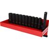 KS Tools 515.0612 Serie di Bussole Esagonali per Avvitatori ad Impulsi, Lunghe, 13 Pezzi, 12-22 mm, 1/2