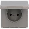 Jung ES 1520 KL Presa Schuko 16 A 250 V con coperchio ribaltabile serie LS acciaio inox 250 V