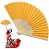 Riaisttd Ventaglio pieghevole portatile, da donna, pieghevole, affascinante, elegante, vintage, retrò, 20,3 cm, incantevole ventaglio pieghevole in seta per donne e ragazze