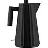 Alessi Plissé MDL06 B/UK - Bollitore Elettrico in Resina Termoplastica, Presa Inglese 2400W, 170cl, Nero