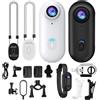 Tanxemery Telecamera Action Action Camera Tascabile | Dispositivo Vlogging 1080P Indossabile Portatile per Sport Motociclismo Ciclismo Palestra Escursionismo Viaggi Avventura