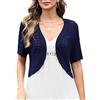 Totatuit Donna Bolero Estivo Cardigan Lavorato a Maglia Corto Coprispalle Primaverile Aperta Senza Bottoni Donna Elegante Moda Fit Elastico Autunno Cardigan da Party