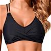 KOEMCY Top Bikini da Donna Bikini Top Sexy Bikini con Imbottiture per Il Reggiseno Spallacci Regolabili Bikini Push up per Nuotare Fare Surf sulla Spiaggia（M）