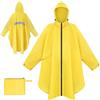 BTNEEU Poncho Antipioggia Impermeabile Donna Giacca Antipioggia Uomo con Cappuccio e Maniche e Tasca Riutilizzabile Mantella da Pioggia Lungo per Trekking Campeggio Pesca