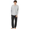 TRAMAS+ Pigiama da Uomo con Bottoni, Maniche Lunghe e Pantaloni Lunghi, per Tutte Le Stagioni, Set di Abbigliamento da Dormire - L, Perle Marengo