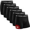 DANISH ENDURANCE Boxer Uomo Cotone Elasticizzato, Boxer a Pantaloncino Comodi e Traspiranti, Cuciture Piatte, con o Senza Patta Frontale, 6 Paia