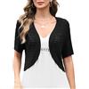 Totatuit Donna Bolero Estivo Cardigan Lavorato a Maglia Corto Coprispalle Primaverile Aperta Senza Bottoni Donna Elegante Moda Fit Elastico Autunno Cardigan da Party