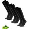 DANISH ENDURANCE Calze Uomo Lunghe in Bambù, 3 o 6 Paia, Nero, 35-38