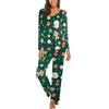 Ekouaer Pigiama Donna Invernale Leggero Pigiami Manica Lunga Pigiama Set Lungo Pigiami Due Pezzi, Natalizi XL