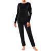 Wayleb Pigiama Donna Invernale Velluto Due Pezzi Manica Lunga | Velluto Morbido e Caldo, Girocollo, Manica Lunga, Due Pezzi, Pantaloni Elastici con Tasche, Autunno Inverno, Casa e Relax