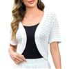 Totatuit Donna Bolero Estivo Cardigan Lavorato a Maglia Corto Coprispalle Primaverile Aperta Senza Bottoni Donna Elegante Moda Fit Elastico Autunno Cardigan da Party