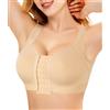 Nebility Reggiseno postoperativo Sportivo Donna con Chiusura Frontale Bralette Senza Ferretto Reggiseno Post Operatorio Mastoplastica