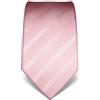 Vincenzo Boretti cravatta elegante classica da uomo, 8 cm x 15 cm, di pura seta di alta qualità, idrorepellente e antisporco, motivo a righe tono su tono rosa