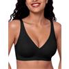 Bresdk Reggiseno da Donna con Scollo a V Profondo e Senza Ferretto Bralette Push-Up Senza Cuciture, Comoda e Imbottita Ideale per Seni Generosi