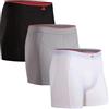 DANISH ENDURANCE Boxer Uomo in bambù, 3 Paia, Multicolore (1xNero/Rosso, 1xGrigio, 1xBianco), M