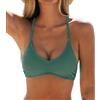 CUPSHE Donna Costume da bagno blu con allacciatura sul retro e allacciatura alla caviglia