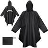 BTNEEU Poncho Antipioggia Impermeabile Donna Giacca Antipioggia Uomo con Cappuccio e Maniche e Tasca Riutilizzabile Mantella da Pioggia Lungo per Trekking Campeggio Pesca