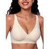 Bresdk Reggiseno da Donna con Scollo a V Profondo e Senza Ferretto Bralette Push-Up Senza Cuciture, Comoda e Imbottita Ideale per Seni Generosi