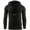 Generic Felpe con cappuccio da uomo a nido d'ape a maniche lunghe pullover caldo felpa con cappuccio autunno inverno cappotto da uomo leggero maglione moda casual maglioni, A-Nero, XL