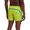 SUNDEK Costume da Bagno Uomo, Colore Verde Lime, con Coulisse e Tasche, Stile retrò con Strisce (IT, Testo, L, Regular, Regular)