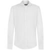 BS BOTTEGA DEL SARTO Man in Italy Bottega del Sarto Camicia Bianca Super Slim Fit in Jersey di Cotone Elasticizzato con Collo Francese Sartoriale