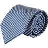 BS BOTTEGA DEL SARTO Man in Italy Bottega Del Sarto Cravatta In Pura Seta Blu Fantasia Regimental Stretta Rifinita A Mano Sartoriale