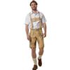 dressforfun Pantaloni in Similpelle Vegani Uomo, Lederhosen Oktoberfest, Costume Bavarese, con Bretelle Regolabili, per Oktoberfest, con Bottoni in plastica, Trachten durevoli - Marrone Antico, 52