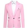 YOUTHUP Blazer Uomo Felpato 1 Bottone Casual e Formale per Lavoro
