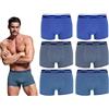 Navigare 6 Boxer Uomo Mutanda Intimo Ragazzo Elasticizzato Varie Fantasie (IT, Testo, XXL, Regular, Regular, 1422 Boxer)