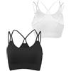 Litherday Reggiseno Sportivo Donna Spalline Regolabili Palestra | Tessuto Elasticizzato Traspirante, Senza Ferretto, Coppe Removibili E Spalline Regolabili, Schiena Incrociata Per Yoga E Casa