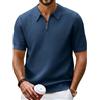 PJ PAUL JONES Polo da uomo a maniche corte con cerniera a un quarto, maglietta casual da golf, blu navy, M